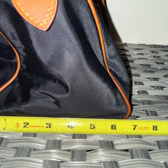 Dooney & Bourke Black Satchel with Tan Trim and Bright Pink Interior - Picture 9 of 14